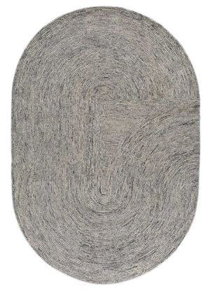 Alfombra de lana forma especial  - 225 x 150 cm - gris