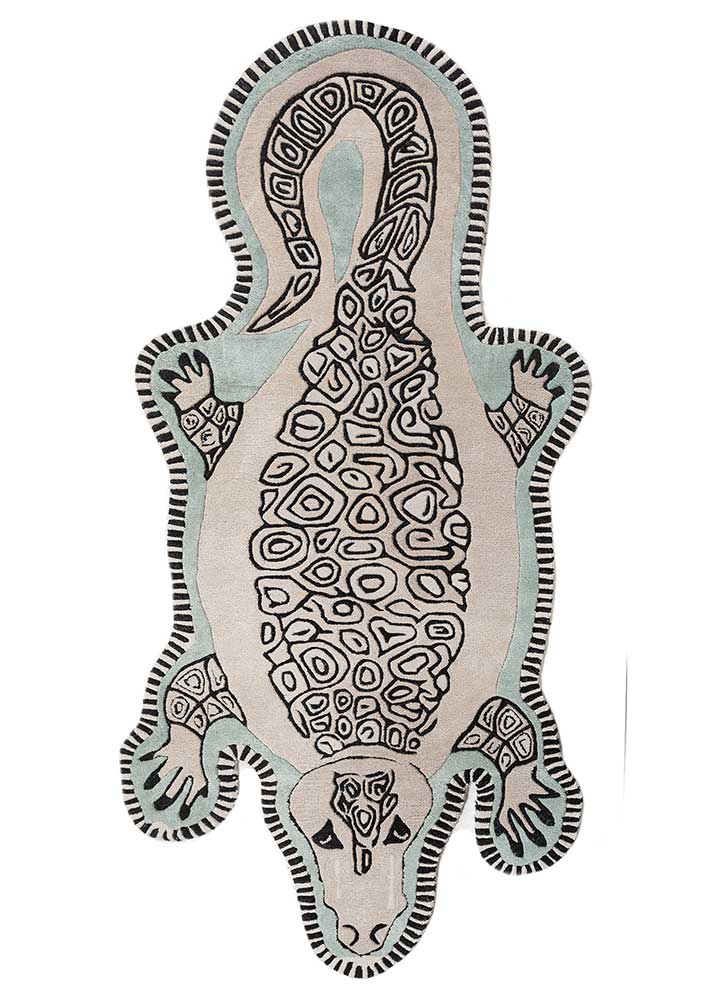 Alfombra para niños forma especial - 197 x 90 cm - crema