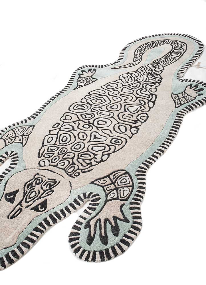 Alfombra para niños forma especial - 197 x 90 cm - crema