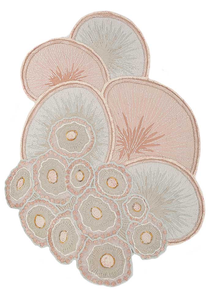 Alfombra de lana forma especial  - 240 x 180 cm - beige