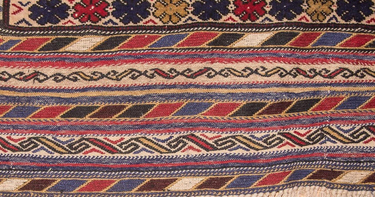 Alfombra Kelim - Antigua - 276 x 185 cm - beige
