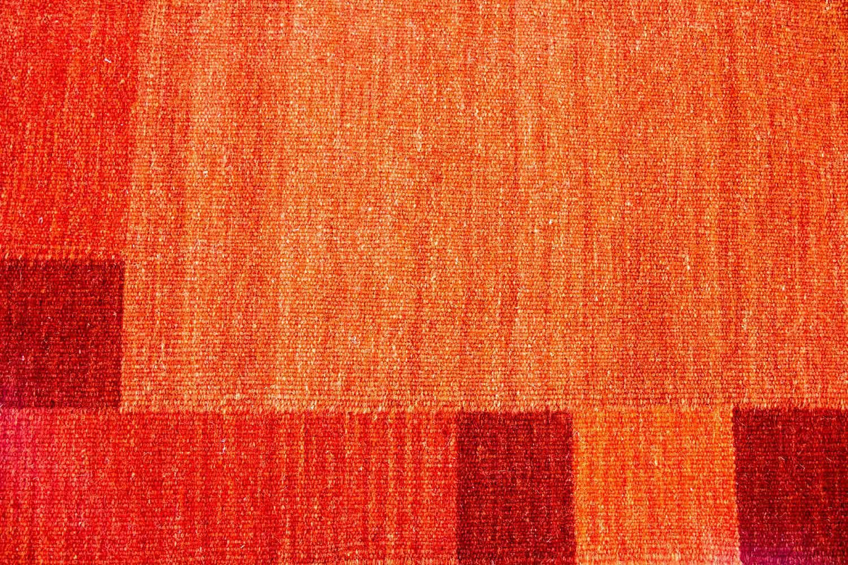 Alfombra Kelim - Tendencia - 202 x 143 cm - naranja