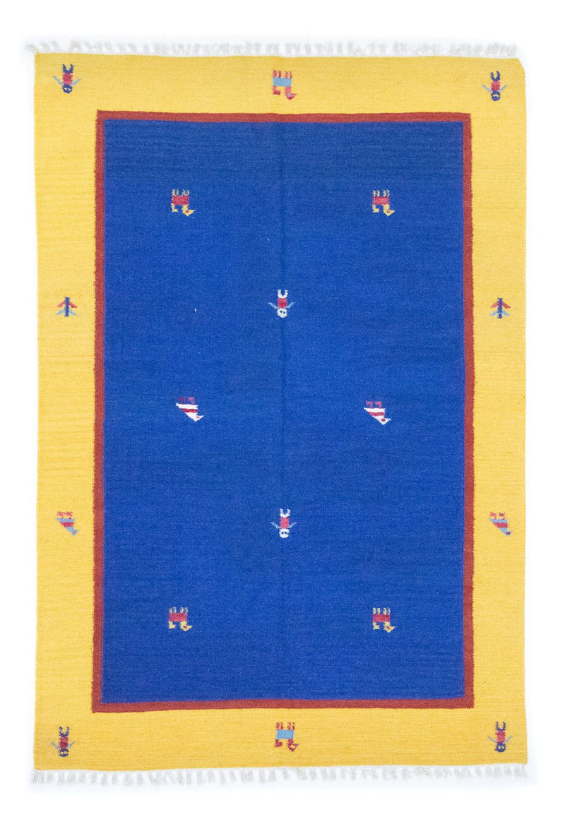 Alfombra Kelim - Tendencia - 200 x 140 cm - azul