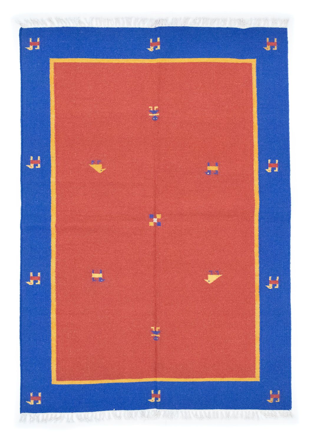 Alfombra Kelim - Tendencia - 200 x 140 cm - rojo