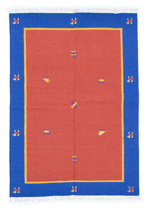 Alfombra Kelim - Tendencia - 200 x 140 cm - rojo