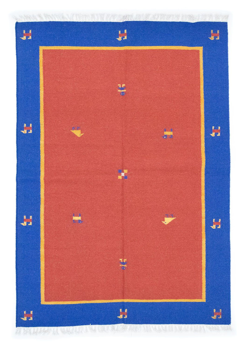 Alfombra Kelim - Tendencia - 200 x 140 cm - rojo