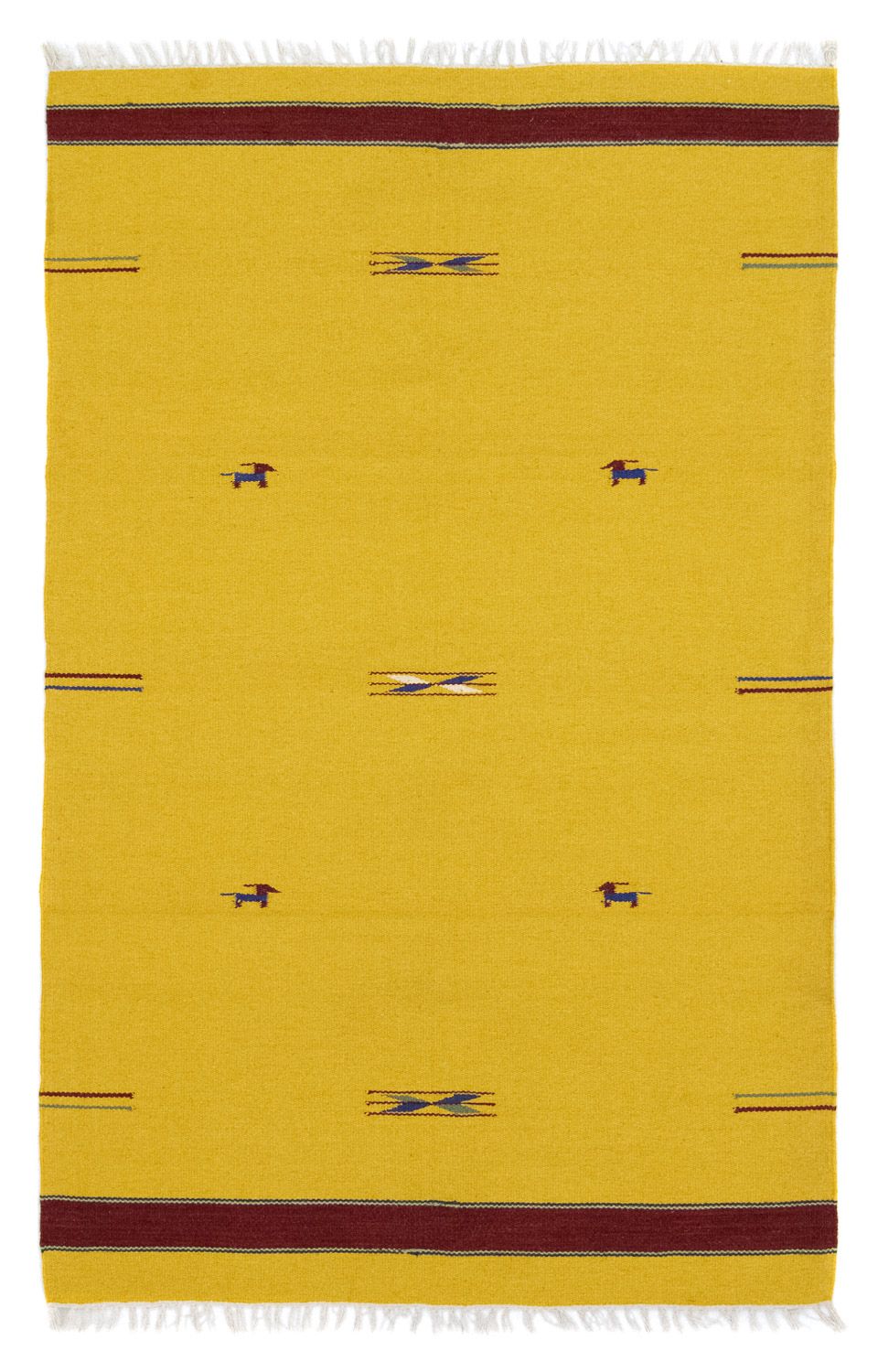 Alfombra Kelim - Tendencia - 180 x 120 cm - amarillo