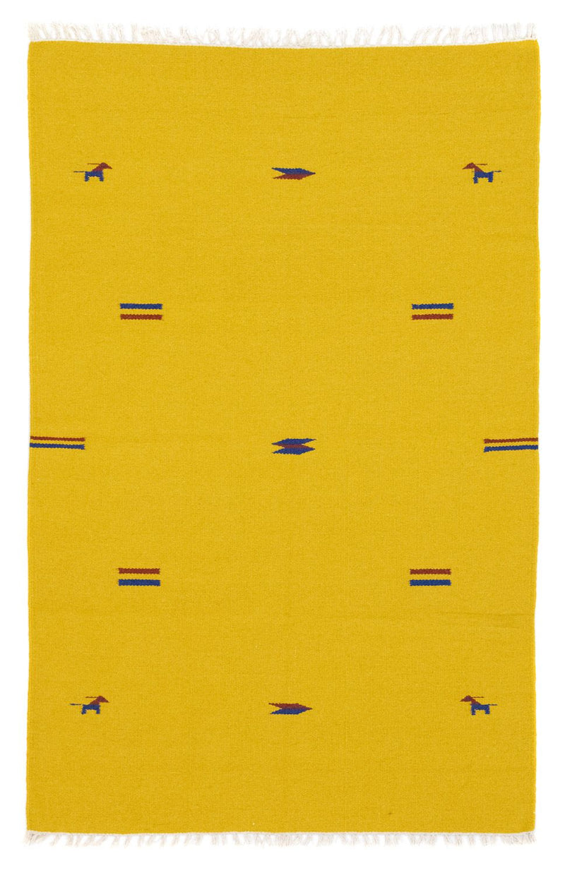 Alfombra Kelim - Tendencia - 180 x 120 cm - amarillo