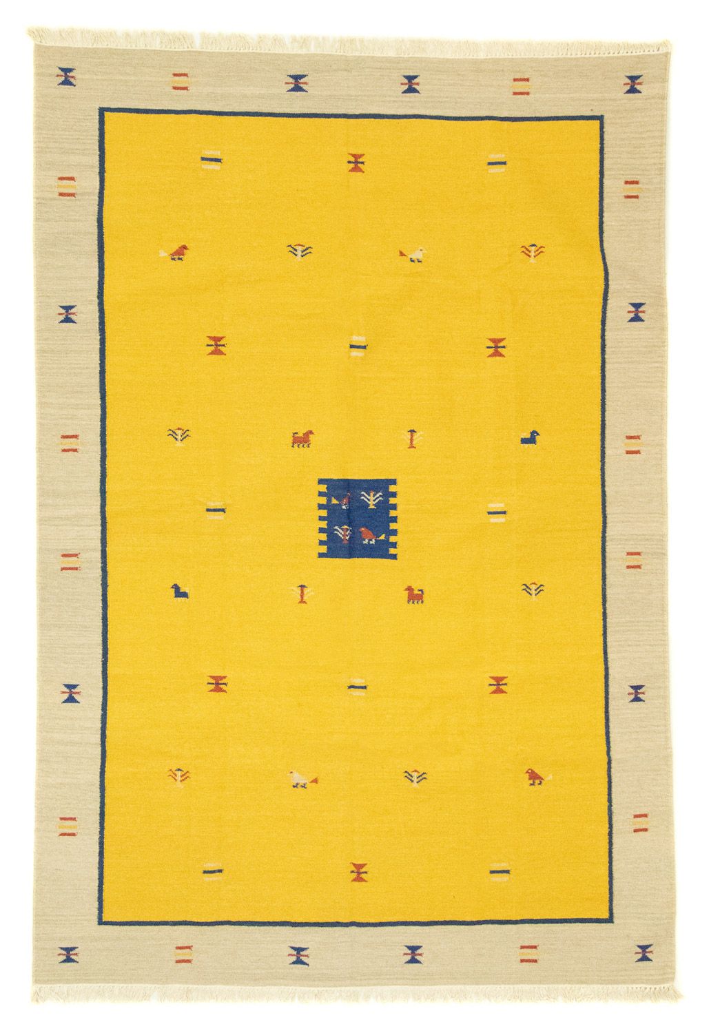 Alfombra Kelim - Tendencia - 300 x 200 cm - amarillo