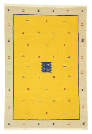 Alfombra Kelim - Tendencia - 300 x 200 cm - amarillo
