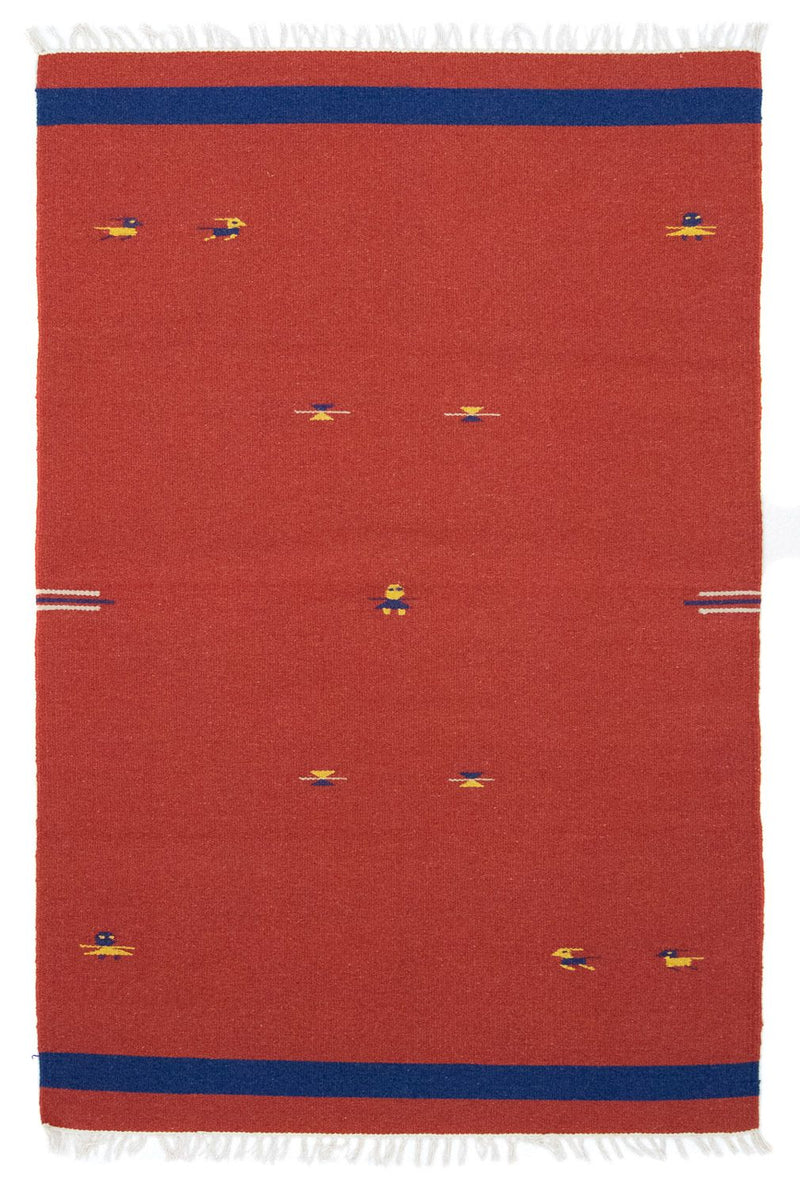 Alfombra Kelim - Tendencia - 180 x 120 cm - rojo