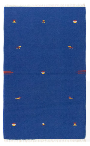 Alfombra Kelim - Tendencia - 180 x 120 cm - azul
