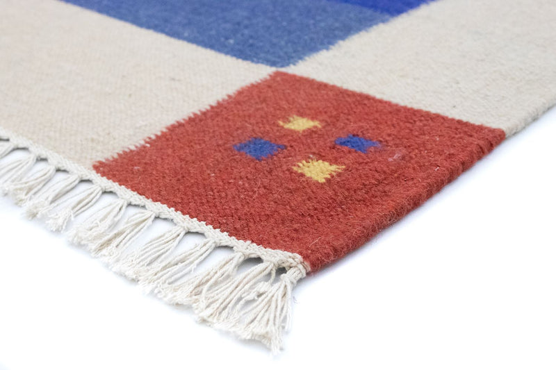 Alfombra Kelim - Tendencia - 180 x 120 cm - azul