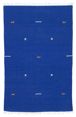 Alfombra Kelim - Tendencia - 180 x 120 cm - azul