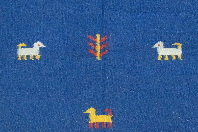 Alfombra Kelim - Tendencia - 200 x 140 cm - azul