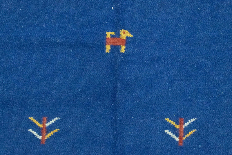 Alfombra Kelim - Tendencia - 200 x 140 cm - azul