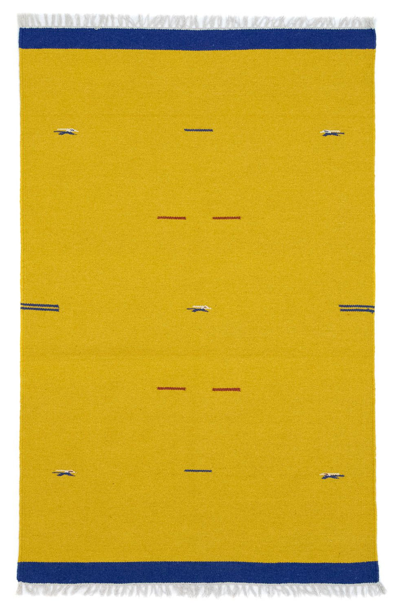 Alfombra Kelim - Tendencia - 180 x 120 cm - amarillo