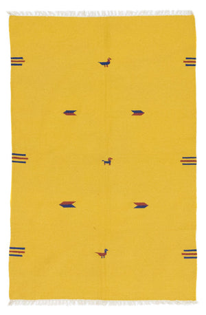 Alfombra Kelim - Tendencia - 200 x 140 cm - amarillo