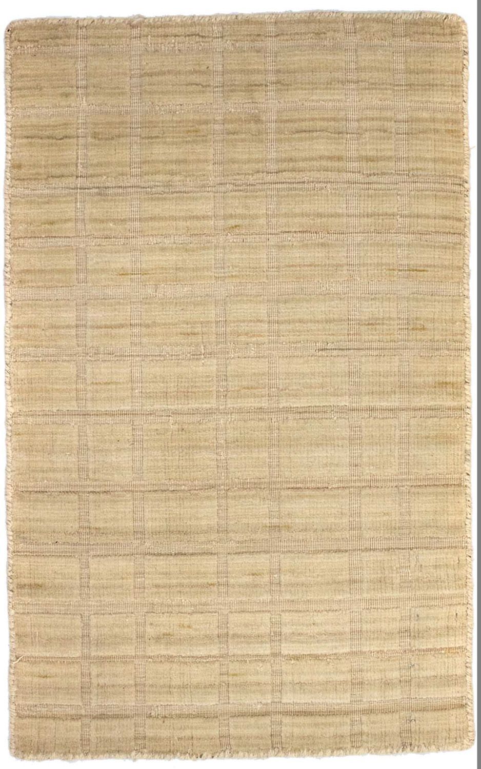 Alfombra de lana - 89 x 55 cm - beige