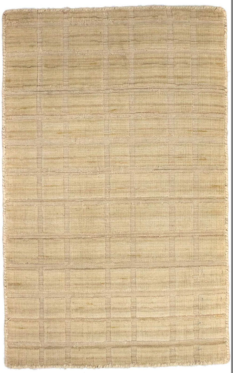 Alfombra de lana - 89 x 55 cm - beige