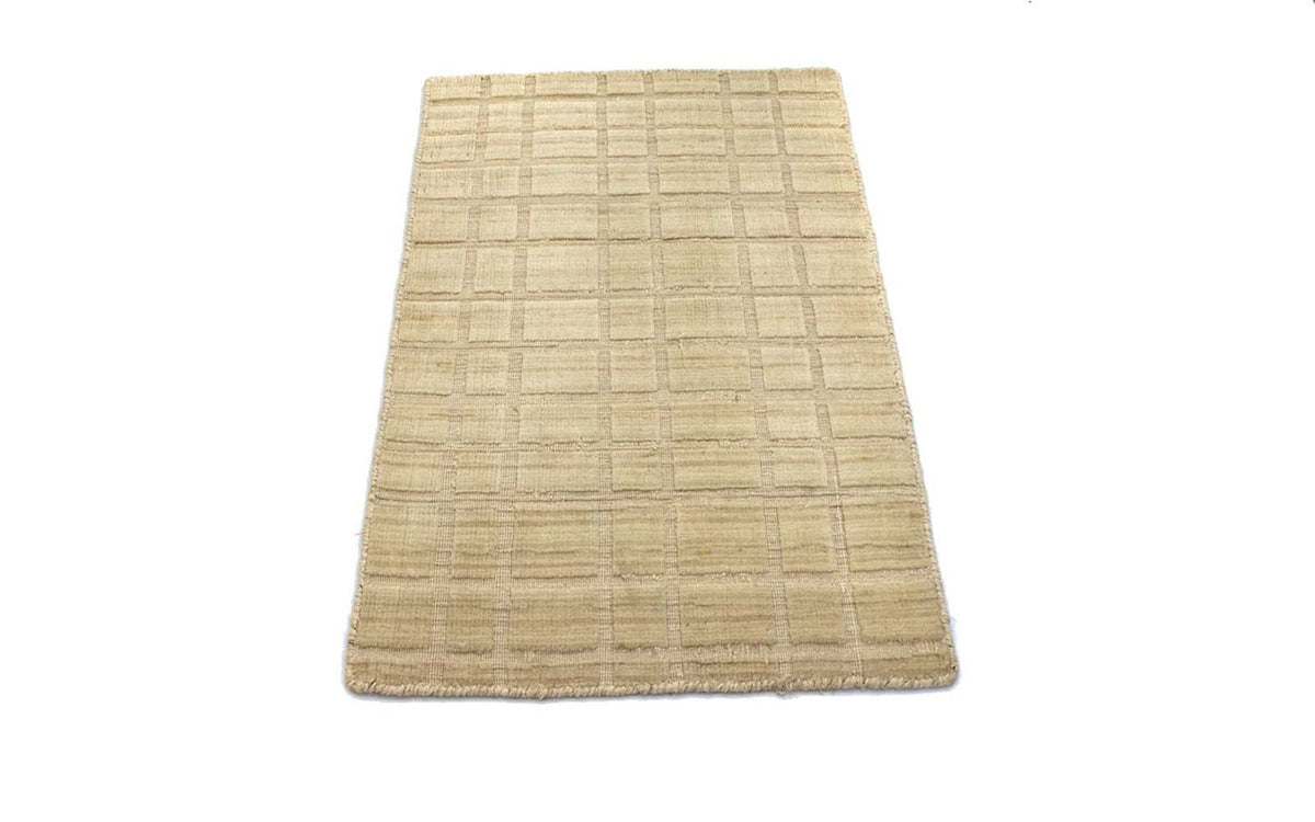 Alfombra de lana - 89 x 55 cm - beige