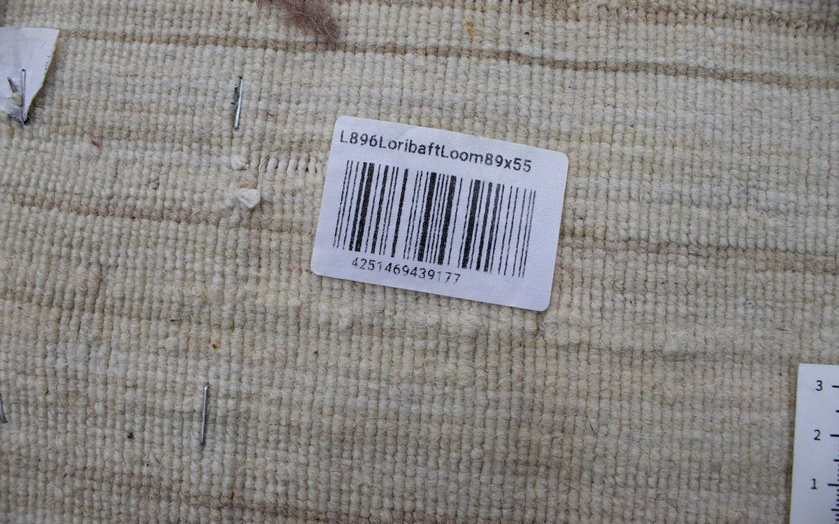 Alfombra de lana - 89 x 55 cm - beige