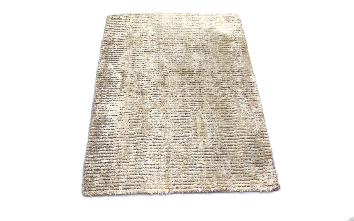 Alfombra de viscosa - 95 x 65 cm - beige