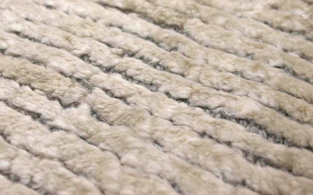 Alfombra de viscosa - 95 x 66 cm - beige