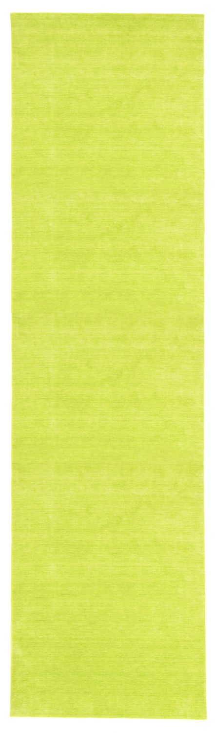 Alfombra de pasillo Alfombra Gabbeh - Indus - 400 x 80 cm - verde lima