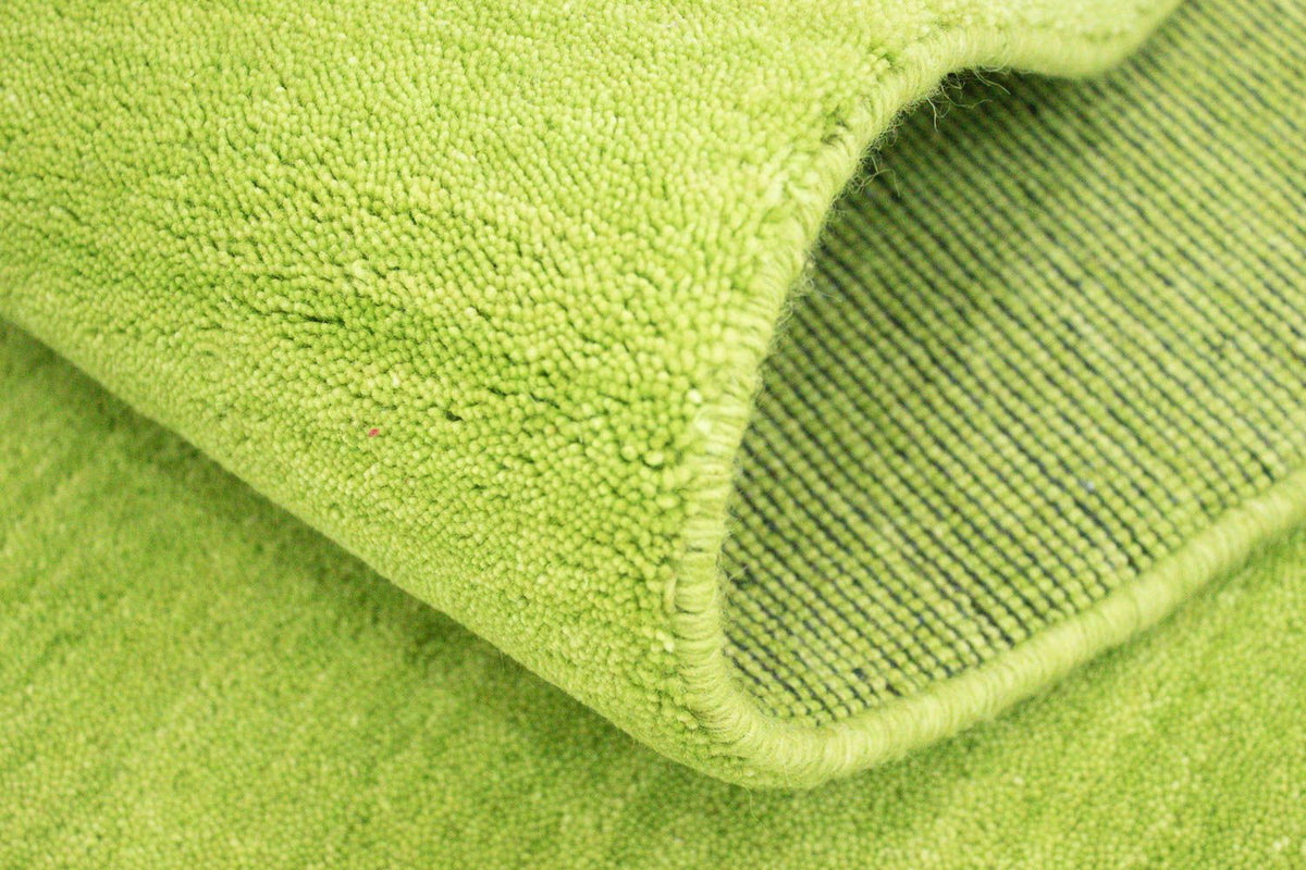 Alfombra de pasillo Alfombra Gabbeh - Indus - 400 x 80 cm - verde lima