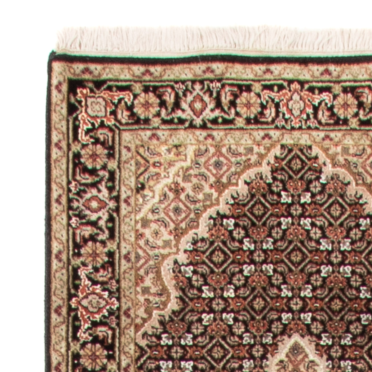 Alfombra de pasillo Alfombra oriental - Tabriz - 372 x 81 cm - negro