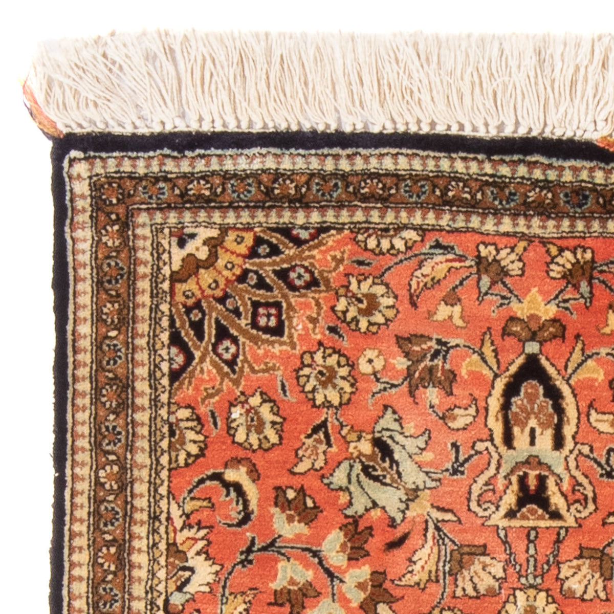 Alfombra de seda - Ghom Seda - Prima - 80 x 60 cm - rojo