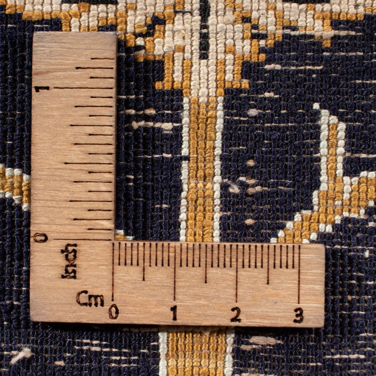 Alfombra de seda - Ghom Seda - Prima - 72 x 57 cm - azul oscuro