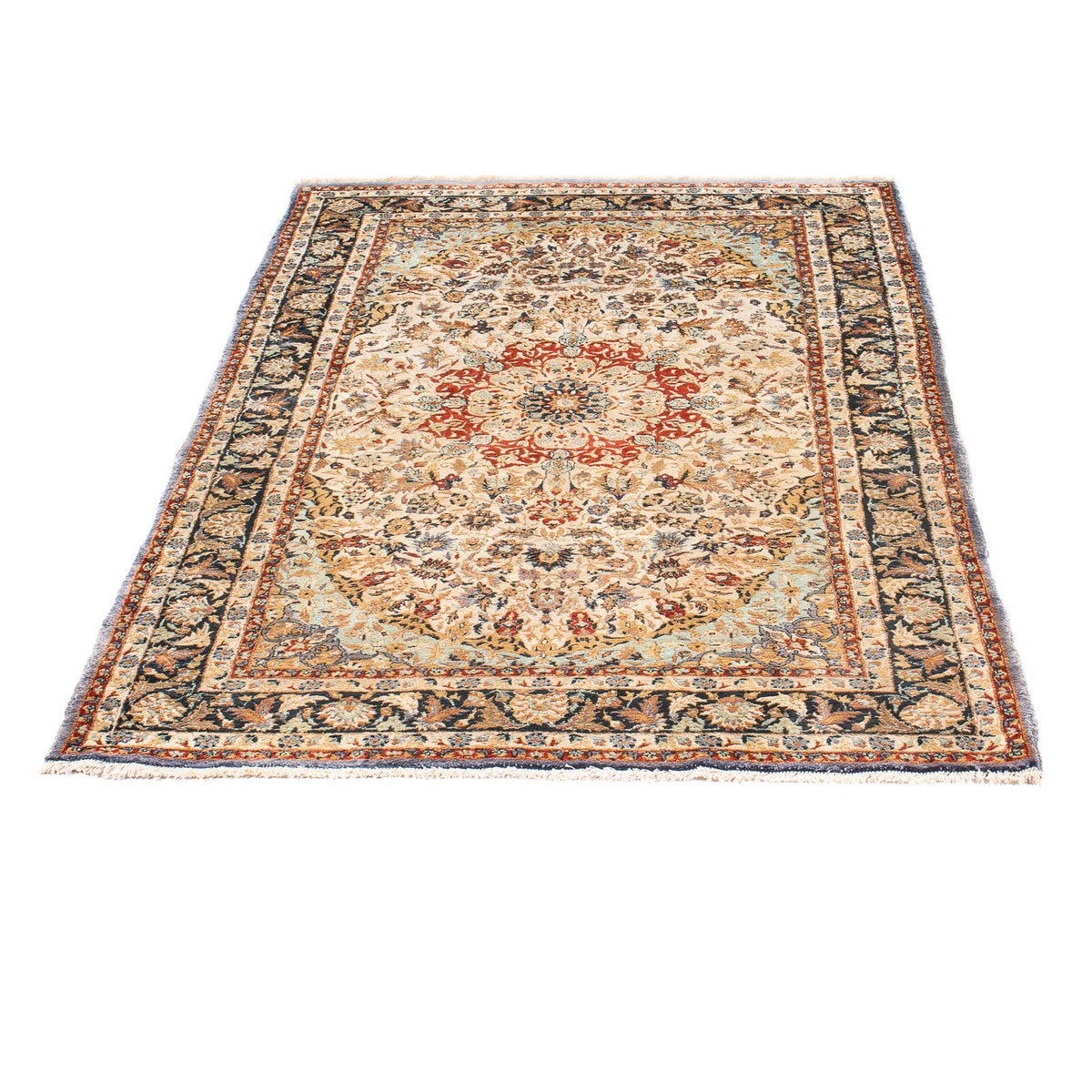 Alfombra de seda - Seda china - 154 x 94 cm - multicolor
