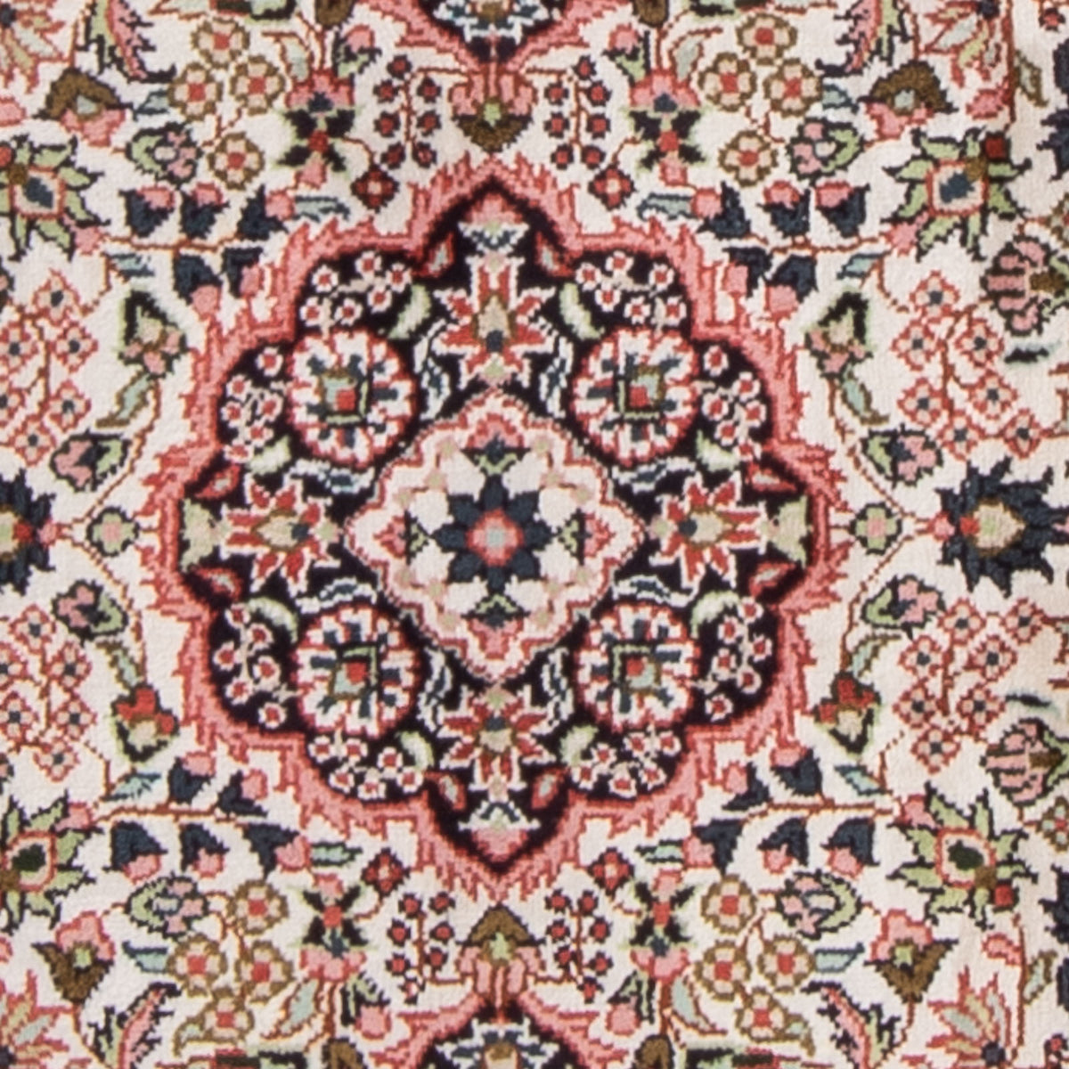 Alfombra de seda - Seda china - 91 x 63 cm - beige