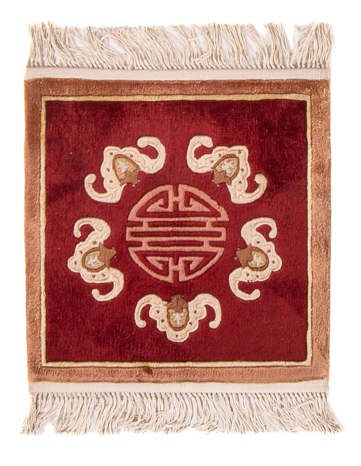 Alfombra china cuadrado - 31 x 31 cm - rojo