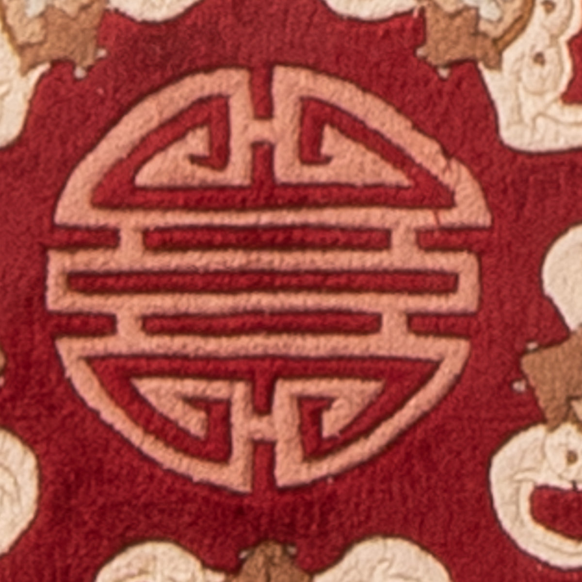 Alfombra china cuadrado - 31 x 31 cm - rojo