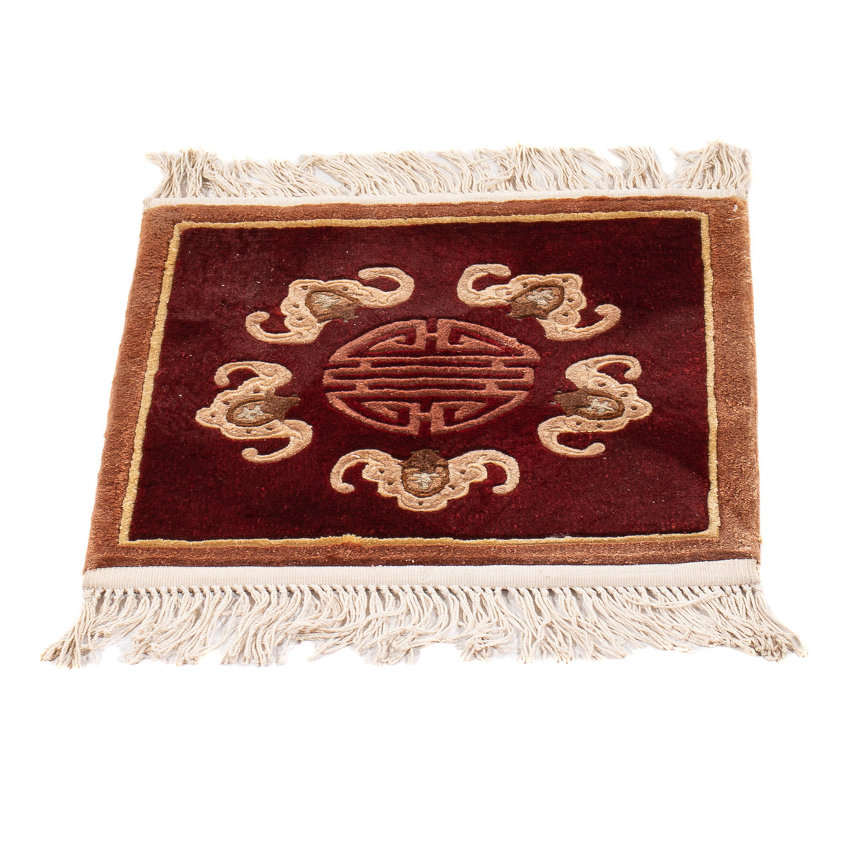 Alfombra china cuadrado - 31 x 31 cm - rojo