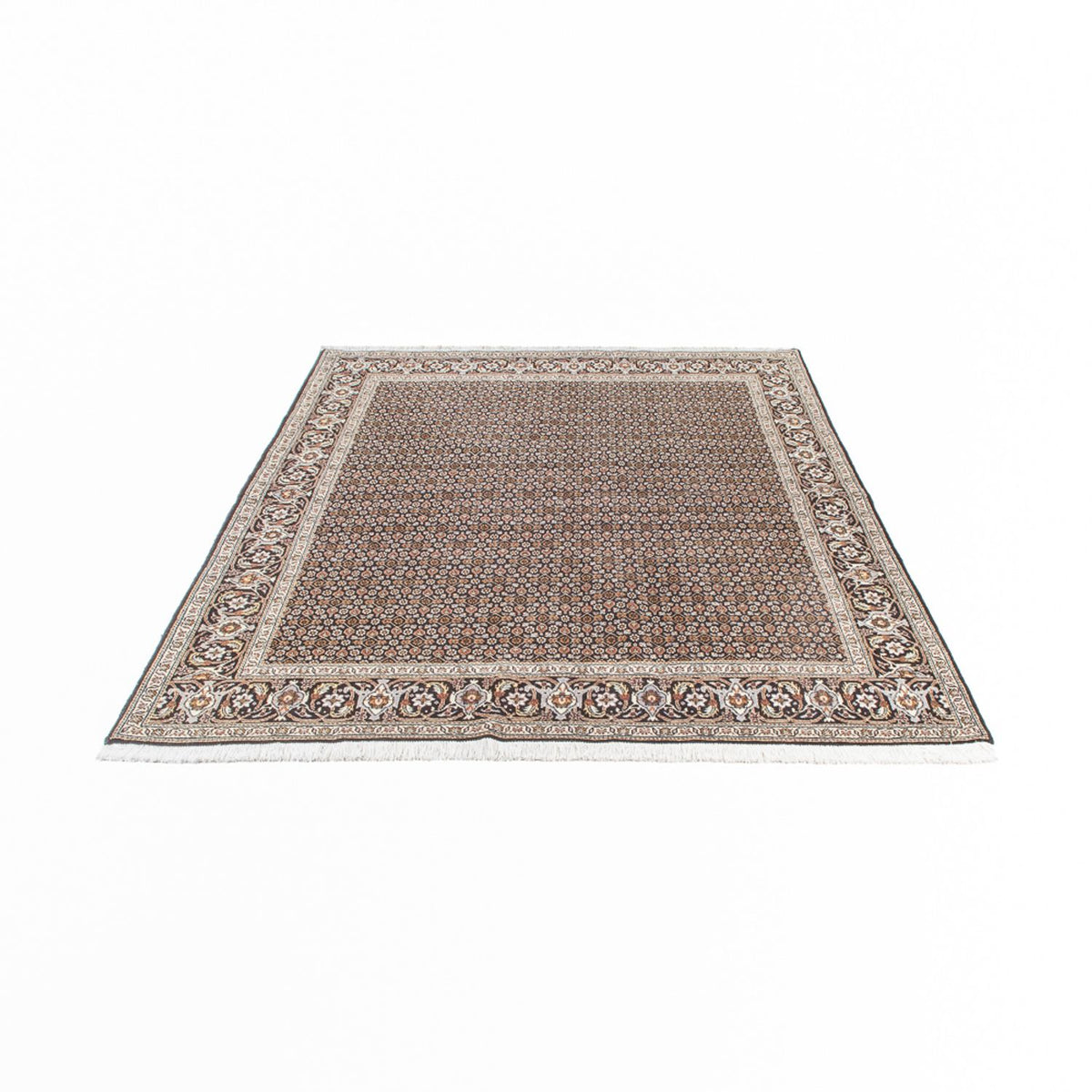 Alfombra Persa - Tabriz - Real - 195 x 154 cm - beige oscuro