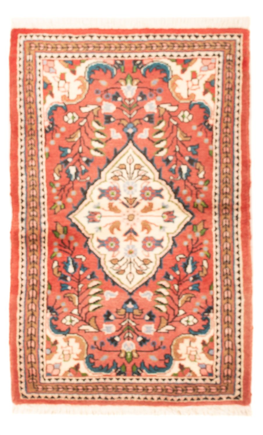Alfombra persa - Nómada - 129 x 76 cm - rojo claro