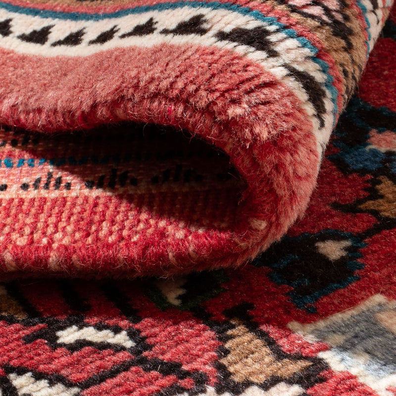 Alfombra persa - Nómada - 129 x 76 cm - rojo claro