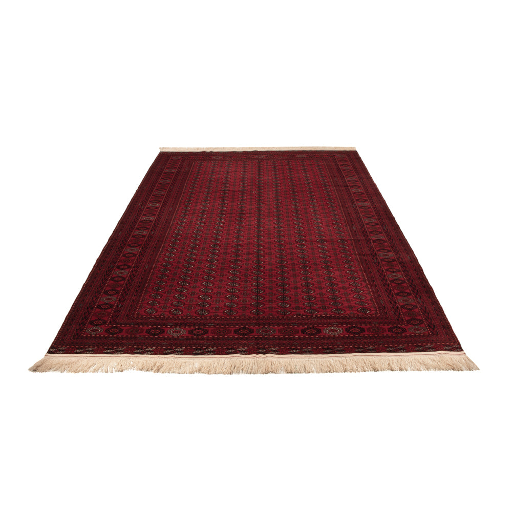 Alfombra afgana - Bukhara - 390 x 296 cm - rojo oscuro