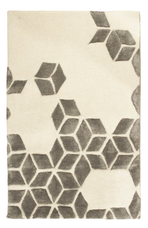 Alfombra de lana - 90 x 60 cm - beige
