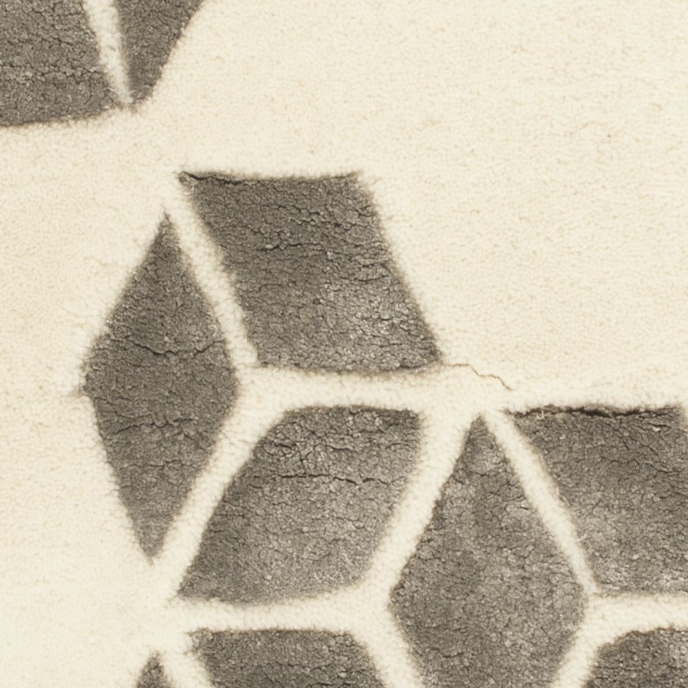 Alfombra de lana - 90 x 60 cm - beige