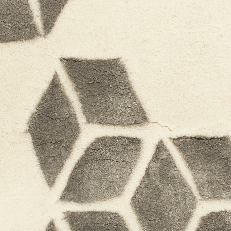 Alfombra de lana - 90 x 60 cm - beige