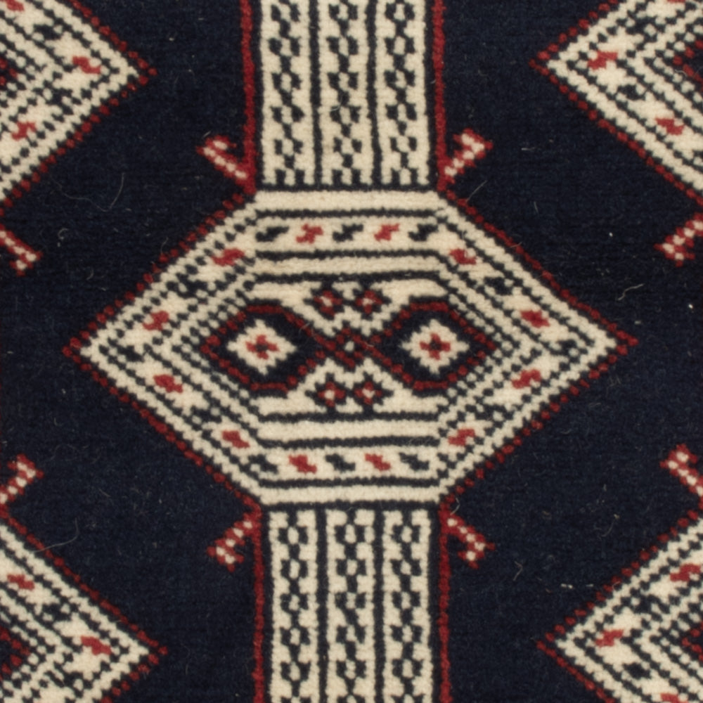 Alfombra Turkaman - 87 x 64 cm - azul oscuro