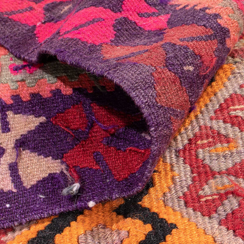 Alfombra de pasillo Alfombra Kelim - Antigua - 374 x 129 cm - multicolor