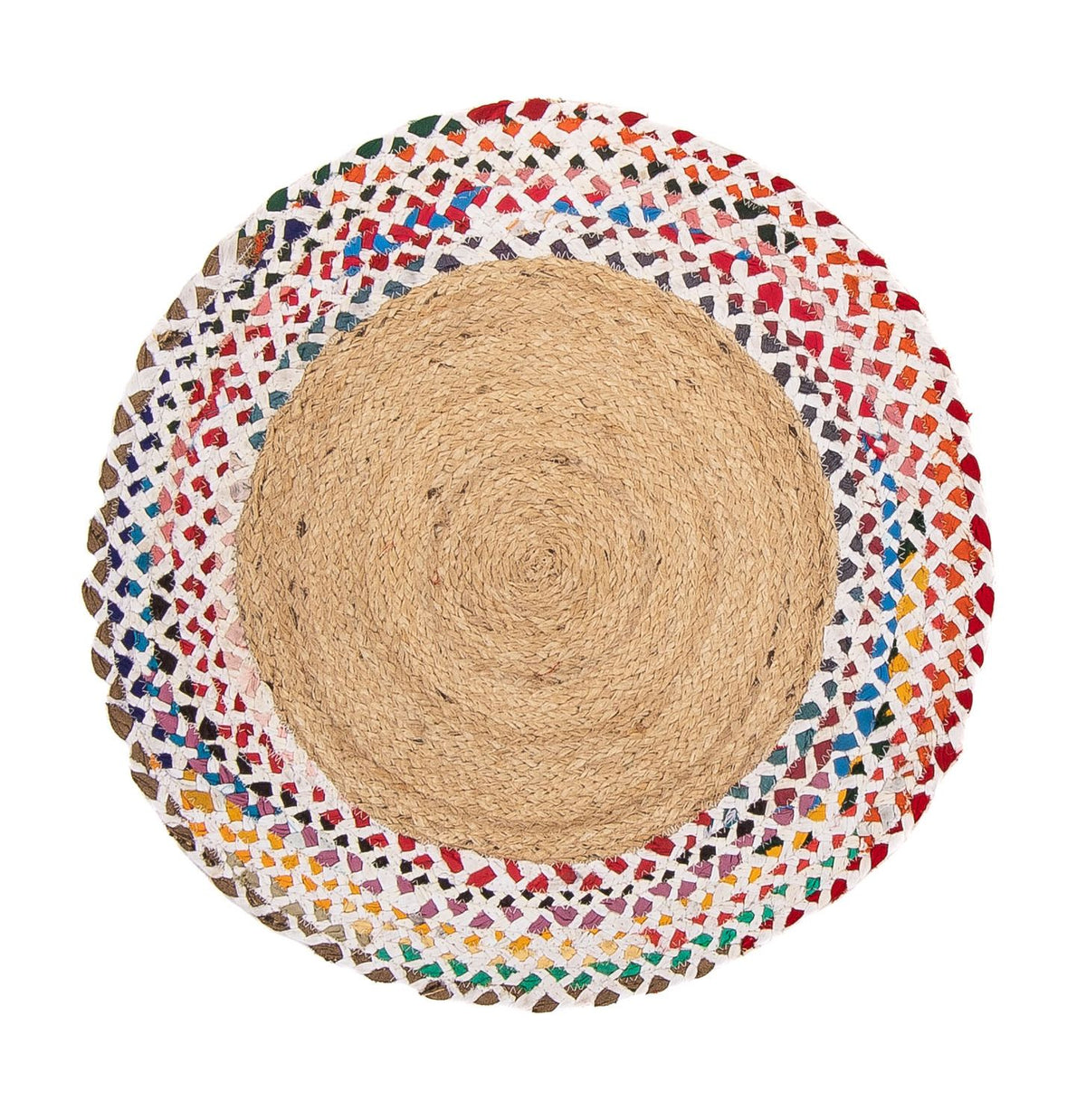 Alfombra de sisal redondo - 60 x 60 cm - multicolor