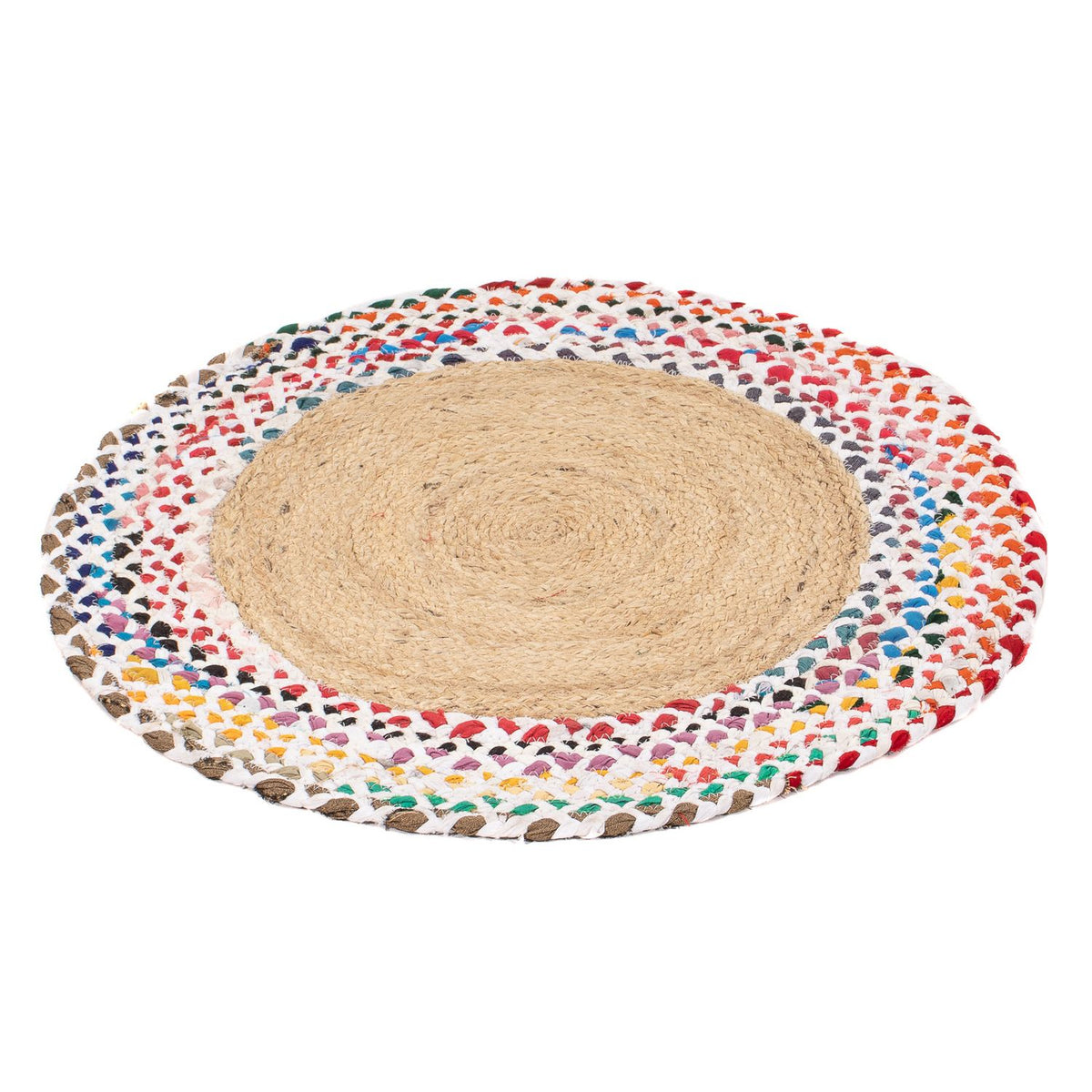 Alfombra de sisal redondo - 60 x 60 cm - multicolor