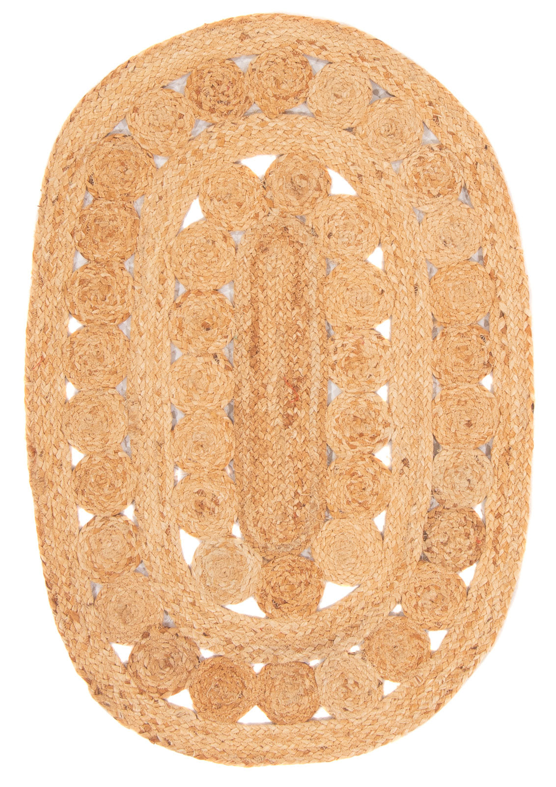 Alfombra de sisal oval - 91 x 61 cm - natural